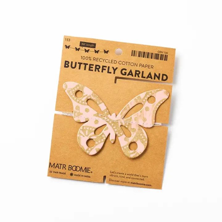 Recycled Paper Butterfly Garland