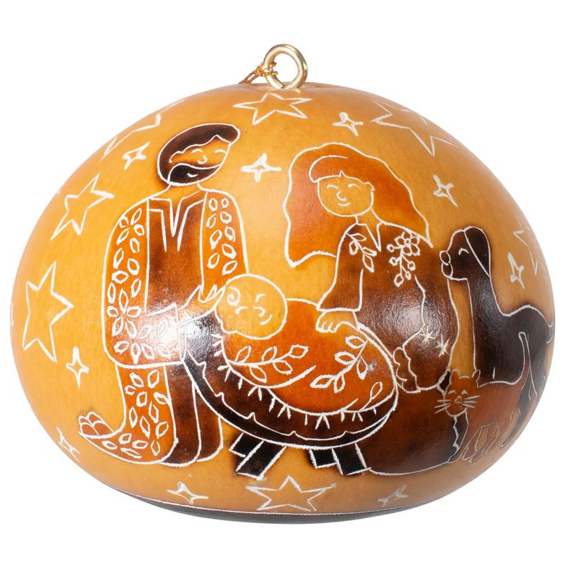 Gourd Peace Nativity Ornament