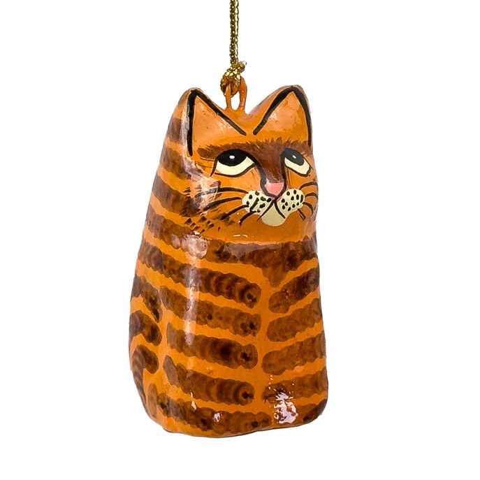 Paper Mache Tabby Cat Ornament