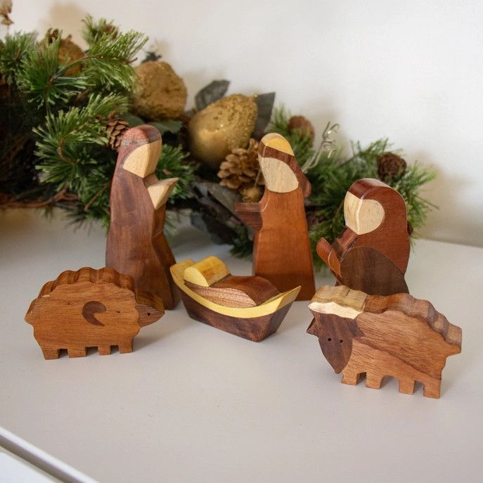 Pieced Wood Nativity