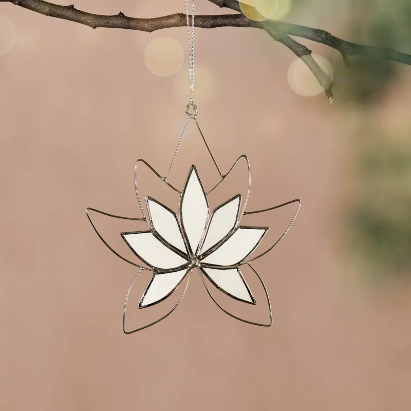 Capiz Lotus Ornament