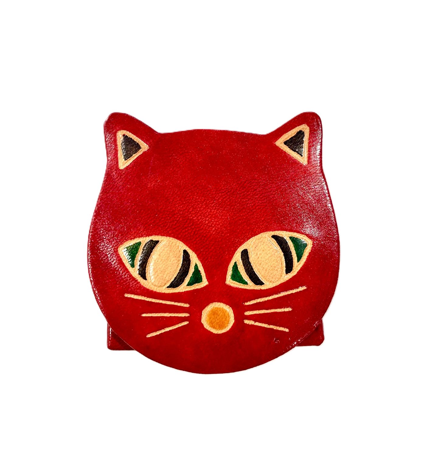 Leather Kitty Coin Purse