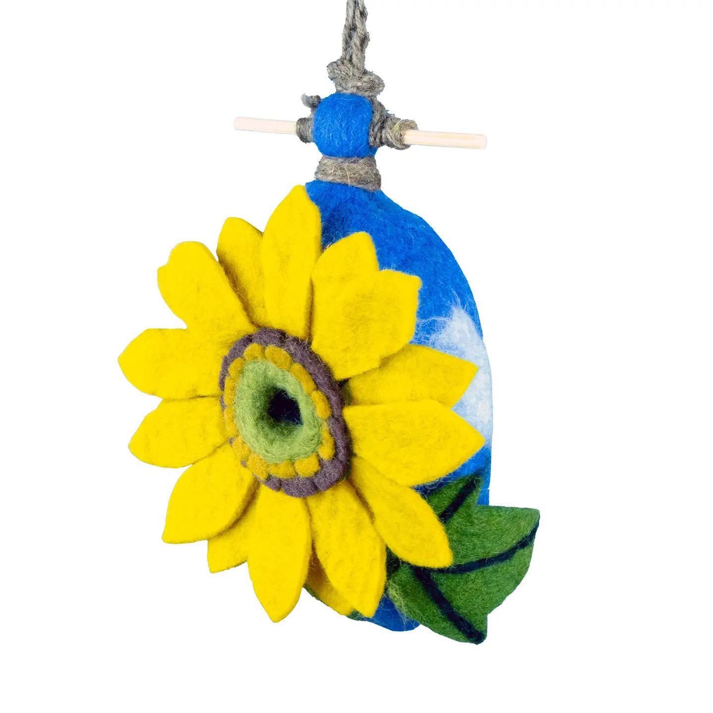 Sunflower Felted Birdhouse
