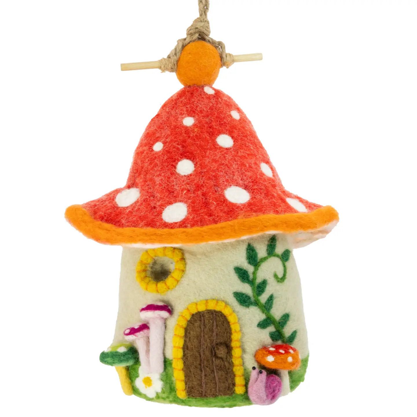 Fungi House Felted Birdhouse