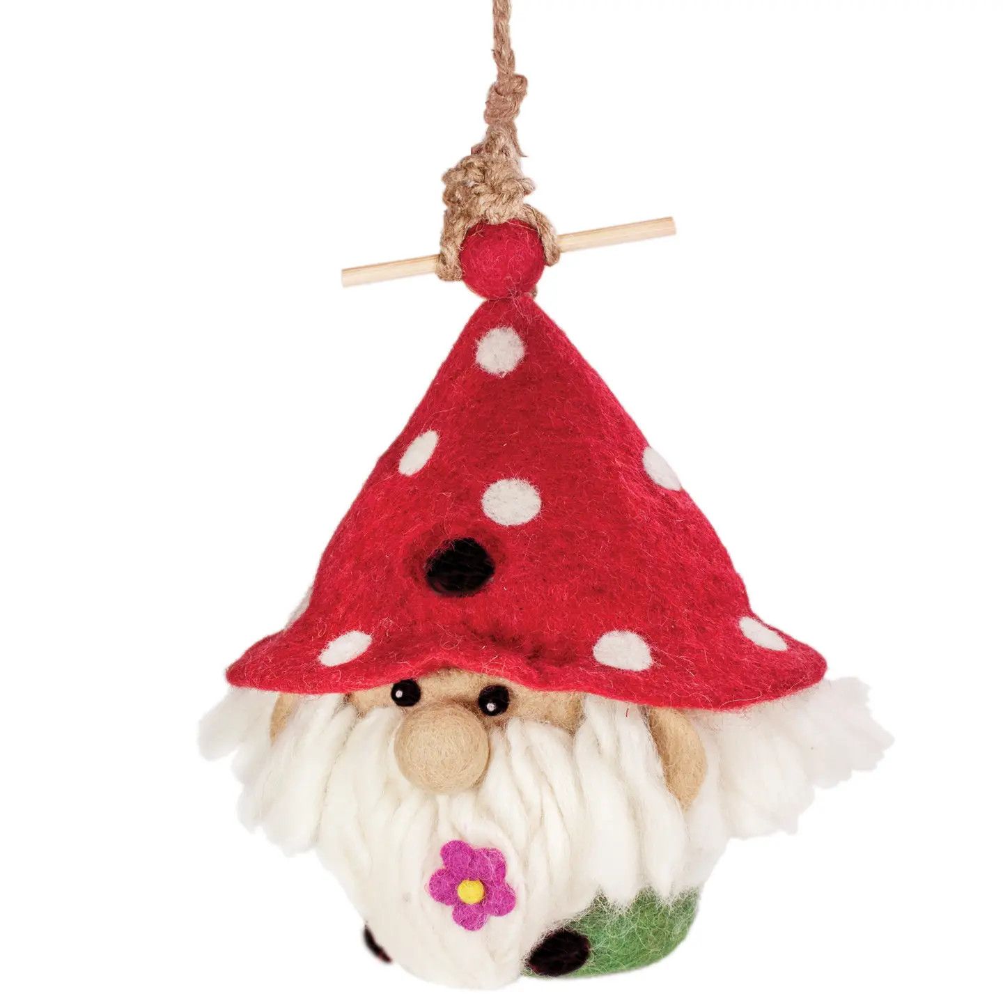 Garden Gnome Felted Birdhouse