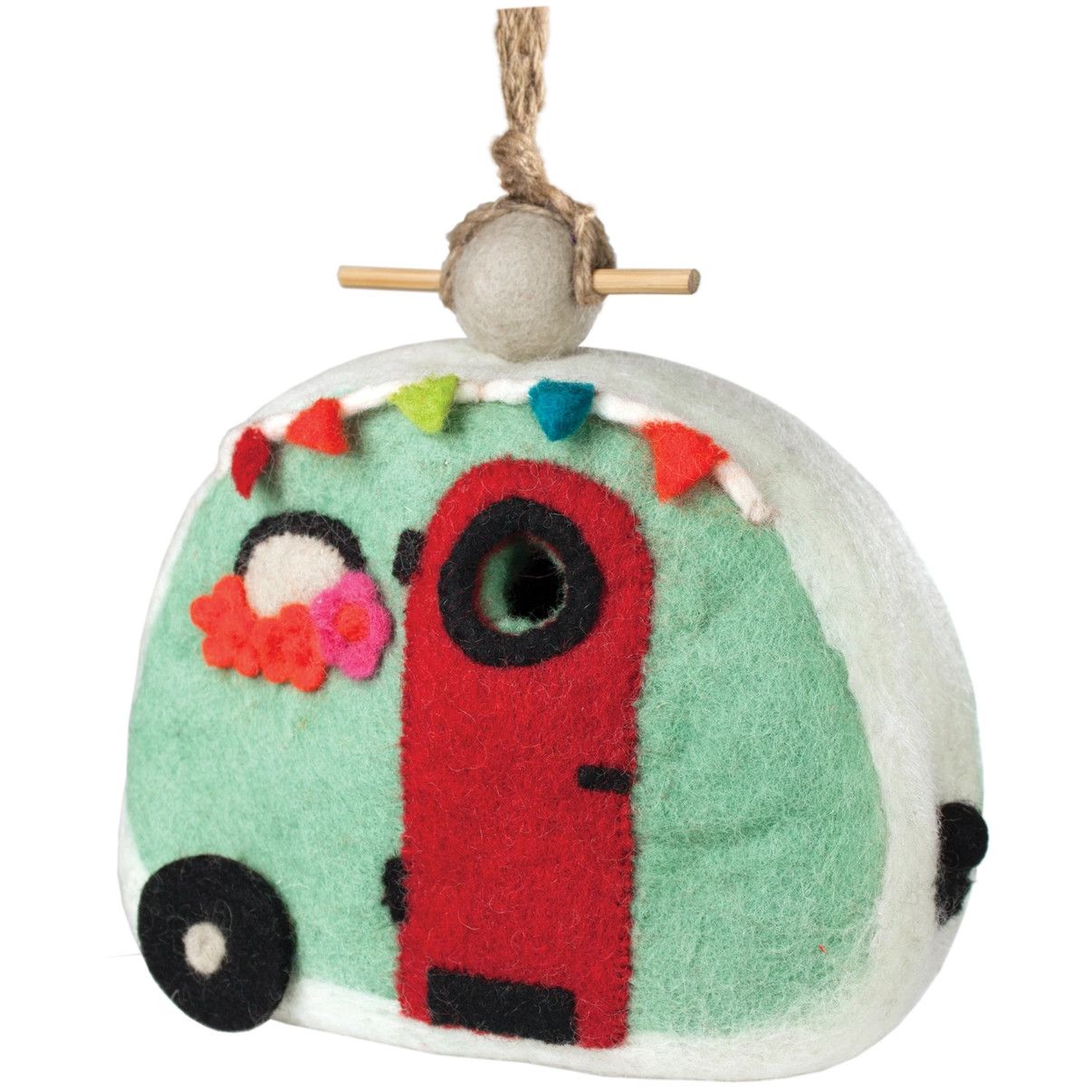 Retro Camper Felted Birdhouse