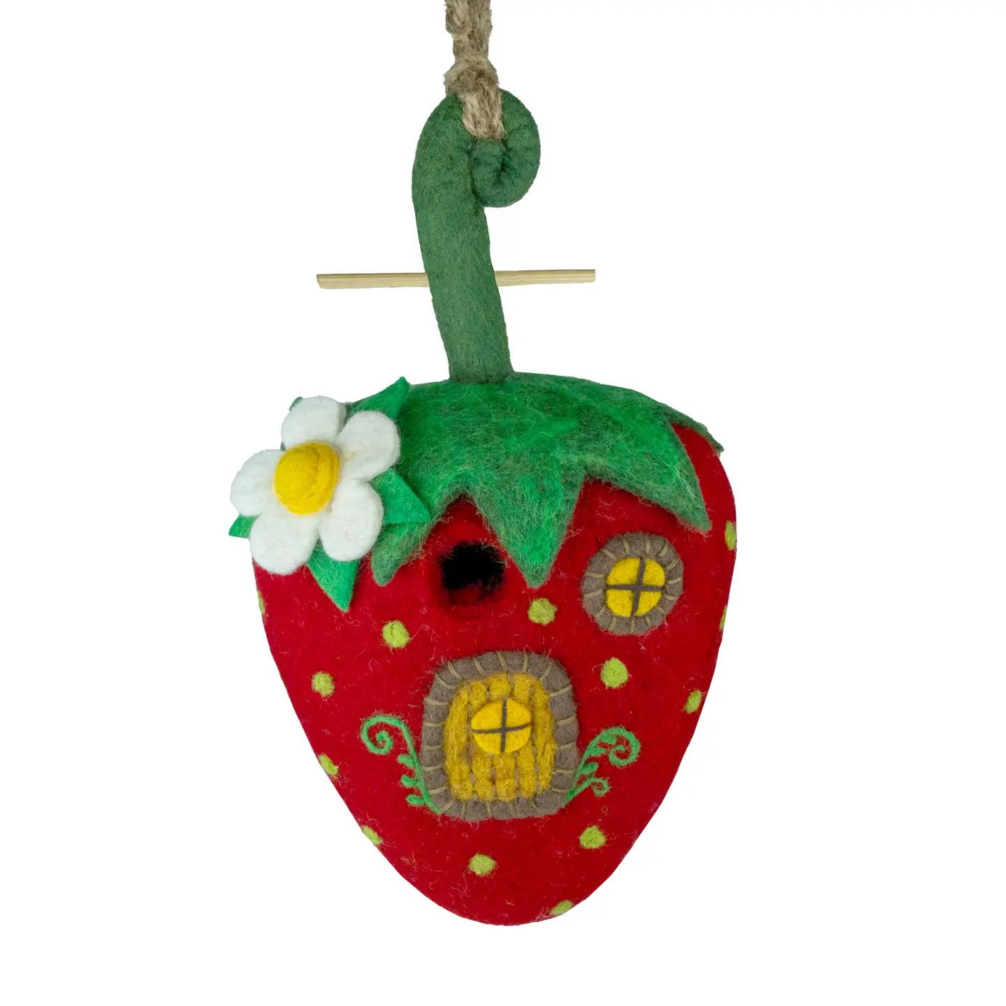 Strawberry Cottage Felted Birdhouse