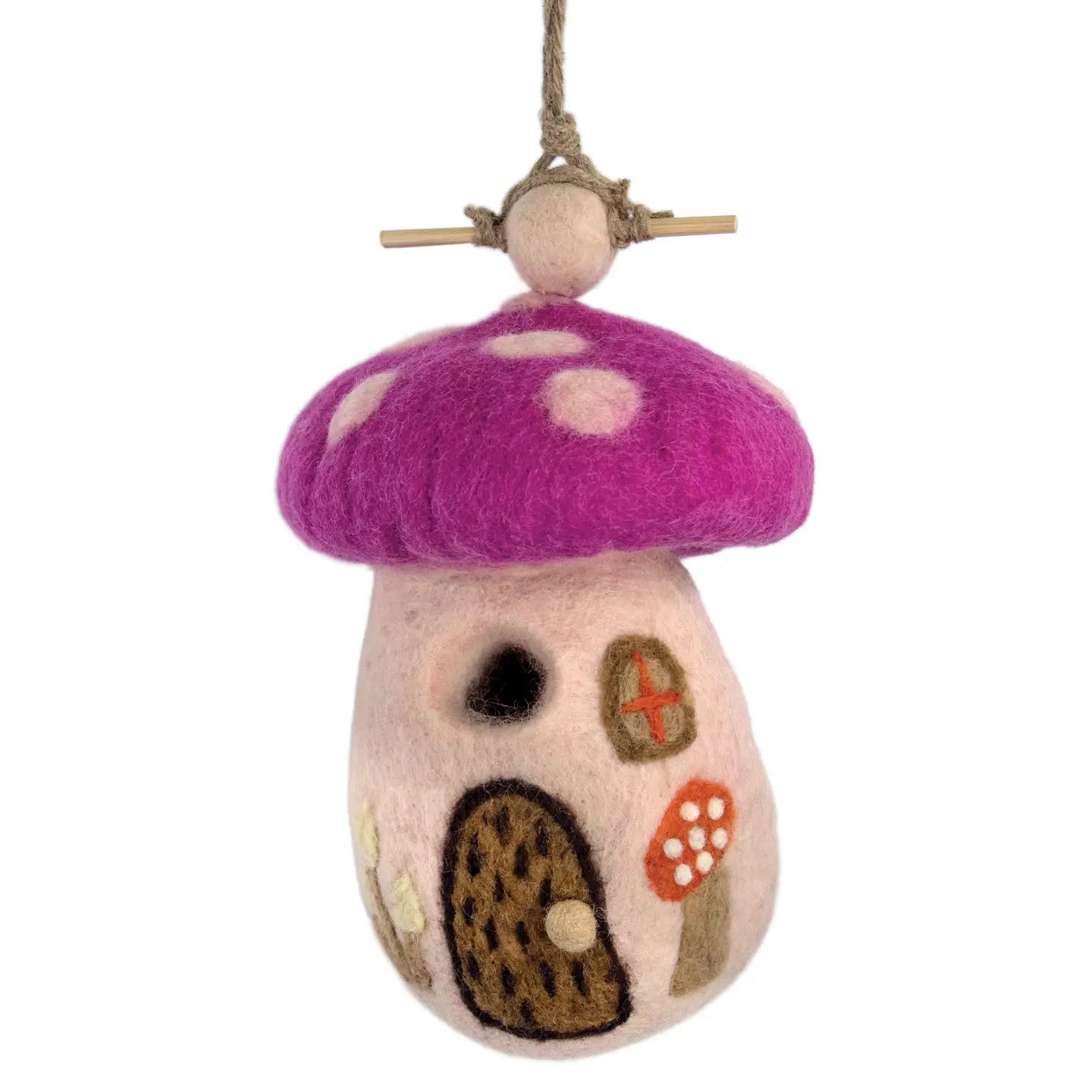 Magic Mushroom Felted Birdhouse