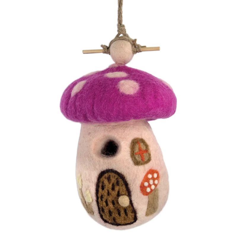 Magic Mushroom Felted Birdhouse