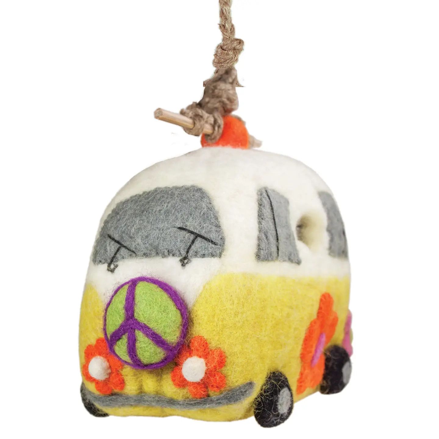 Magic Peace Bus Felted Birdhouse