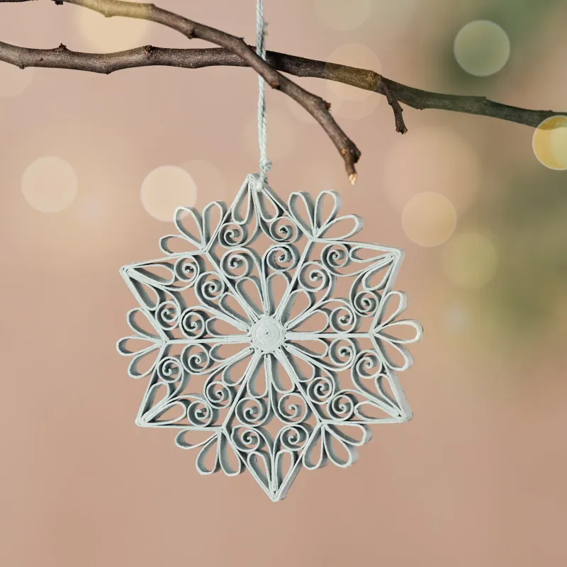 Quilled Snowflake Ornament - Silver