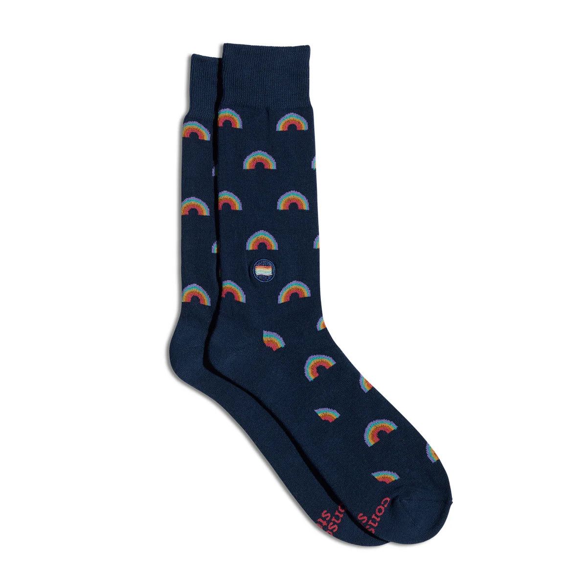 Crew Socks That Save LGBTQ Lives Rainbows, Size: Small