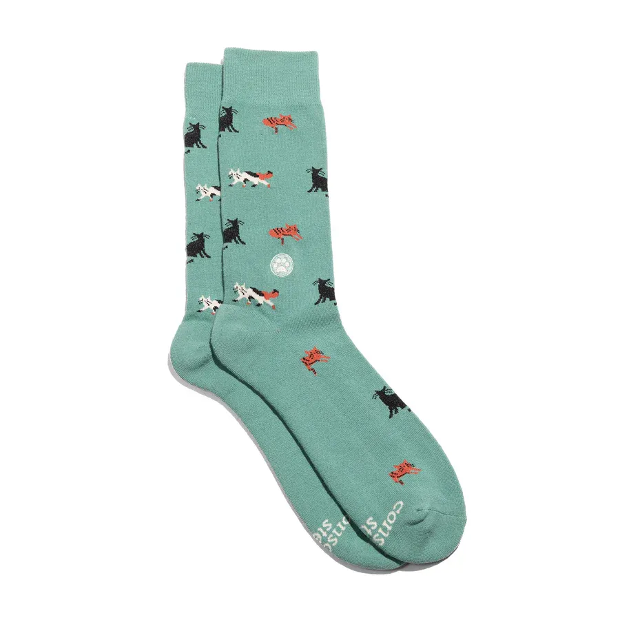 Crew Socks That Save Cats Frisky Felines