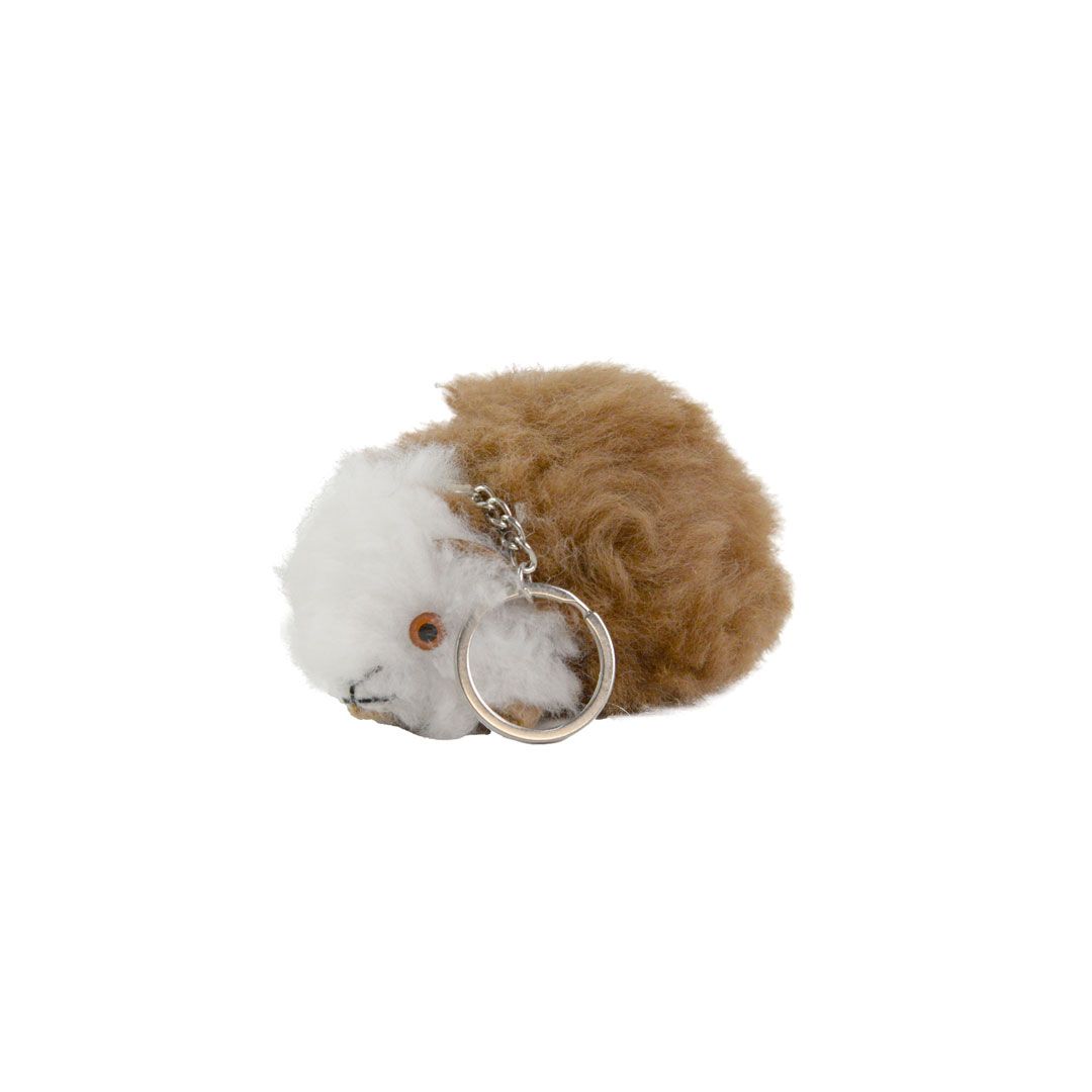 Guinea Pig Alpaca Fur Keychain