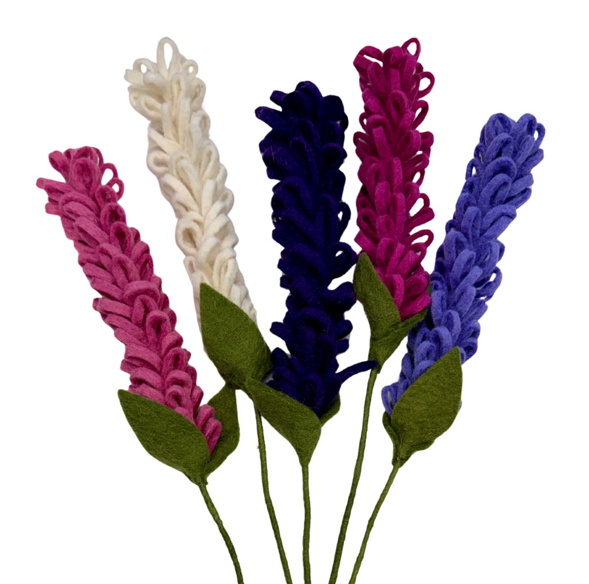 Felt Flower Stem Lavender