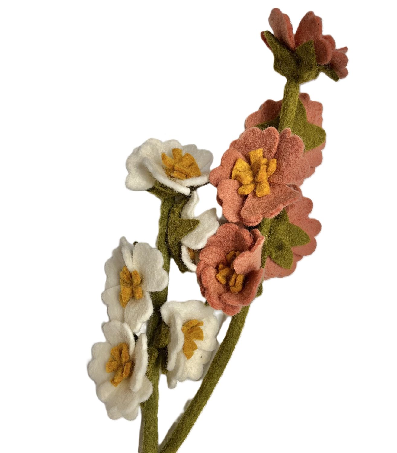 Felt Flower Stem Cherry Blossom
