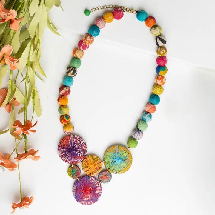 Kantha Threadburst Necklace