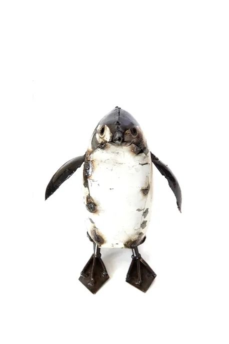 Recycled Metal Mama Penguin