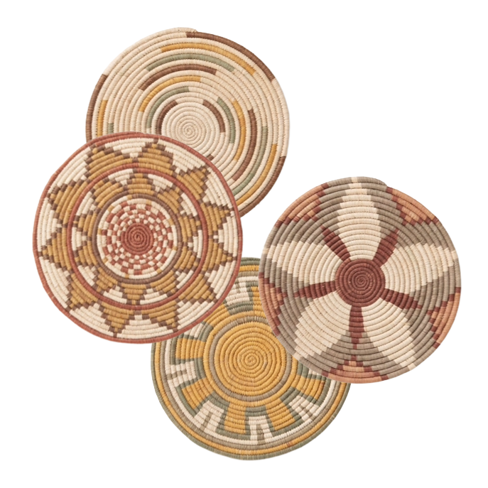 Raffia &amp; Banana Leaf Basket Trivet