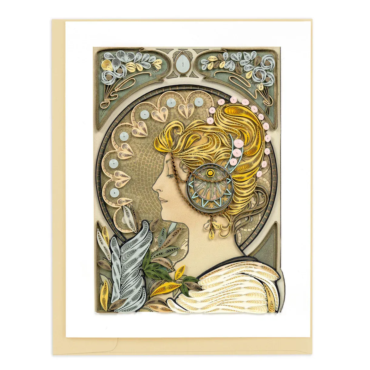 Artist Series La Plume Mucha Quilled Card