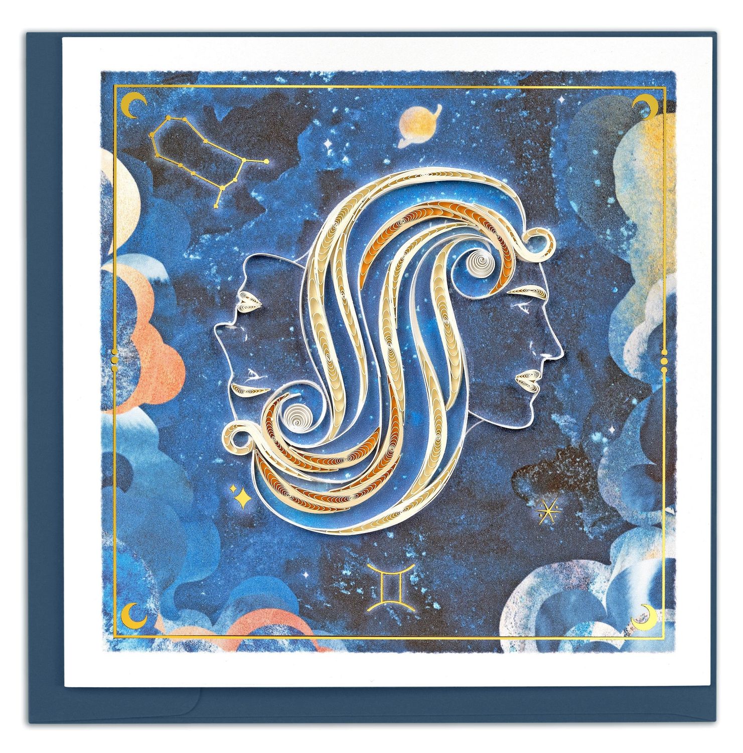 Zodiac Gemini Quilled Card
