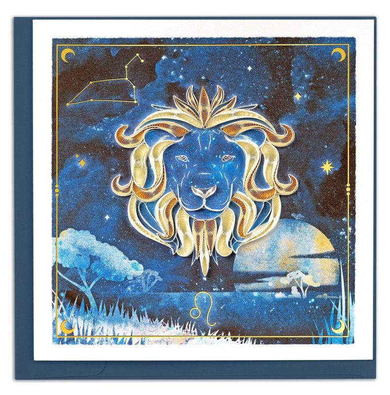 Zodiac Leo Quilled Card