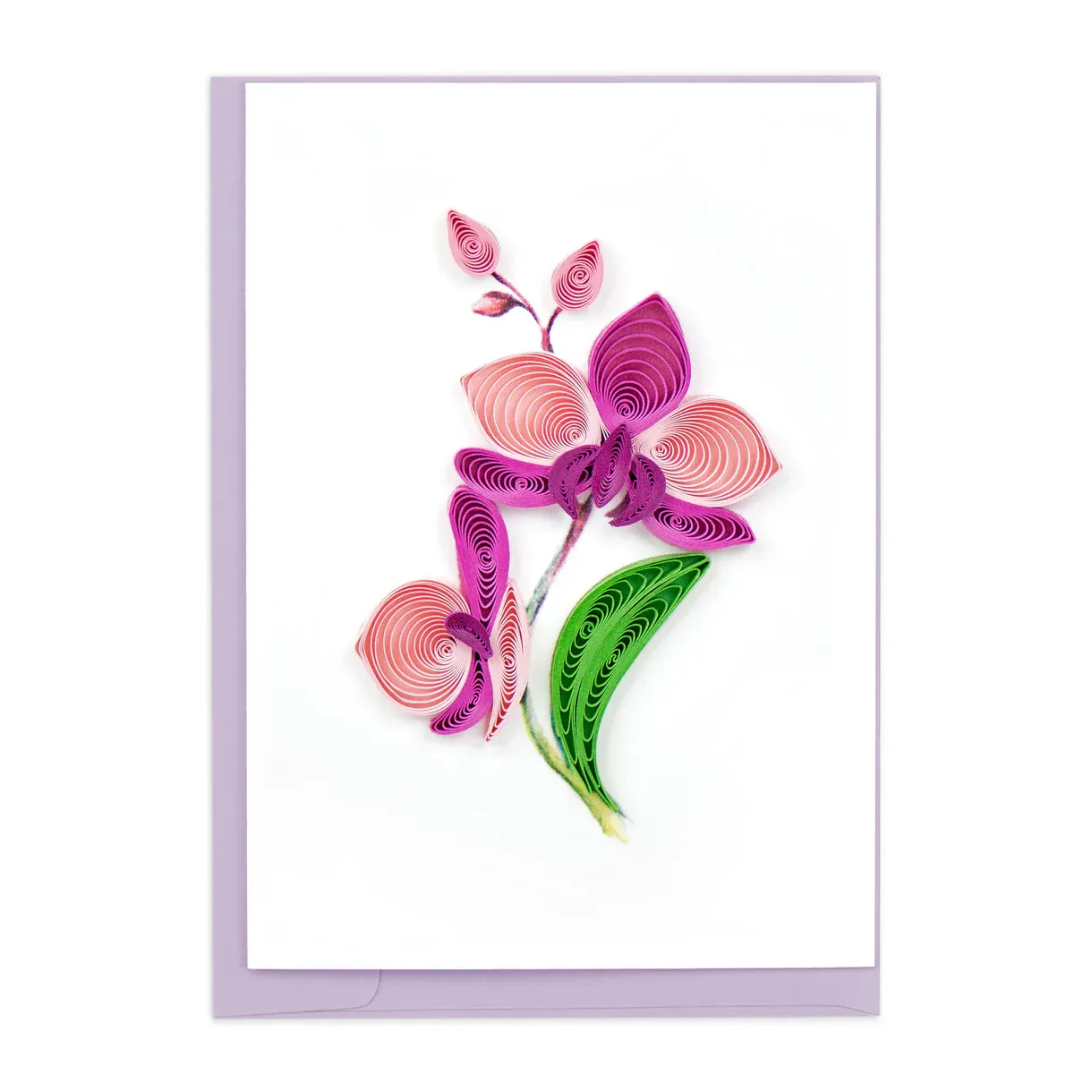 Orchid Flower Quilled Gift Enclosure Card