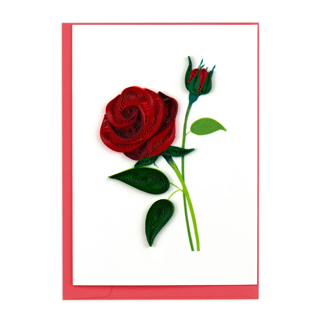 Rose Quilled Gift Enclosure Card