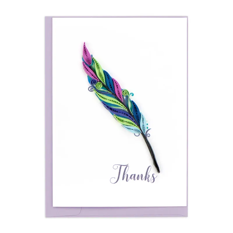 Thanks Quilled Gift Enclosure Card