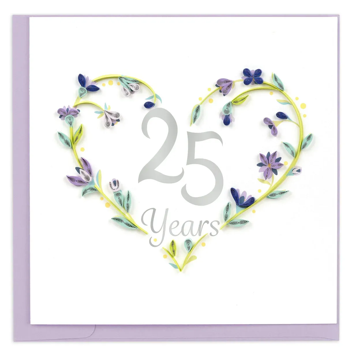 25th Wedding Anniversary Quilled Card
