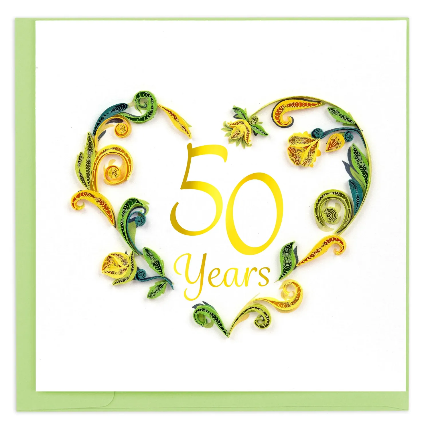 50th Wedding Anniversary Quilled Card
