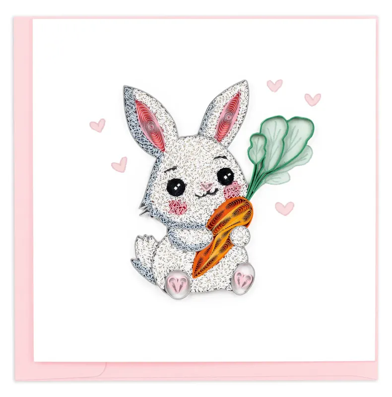 Kawaii Bunny Quilled Card