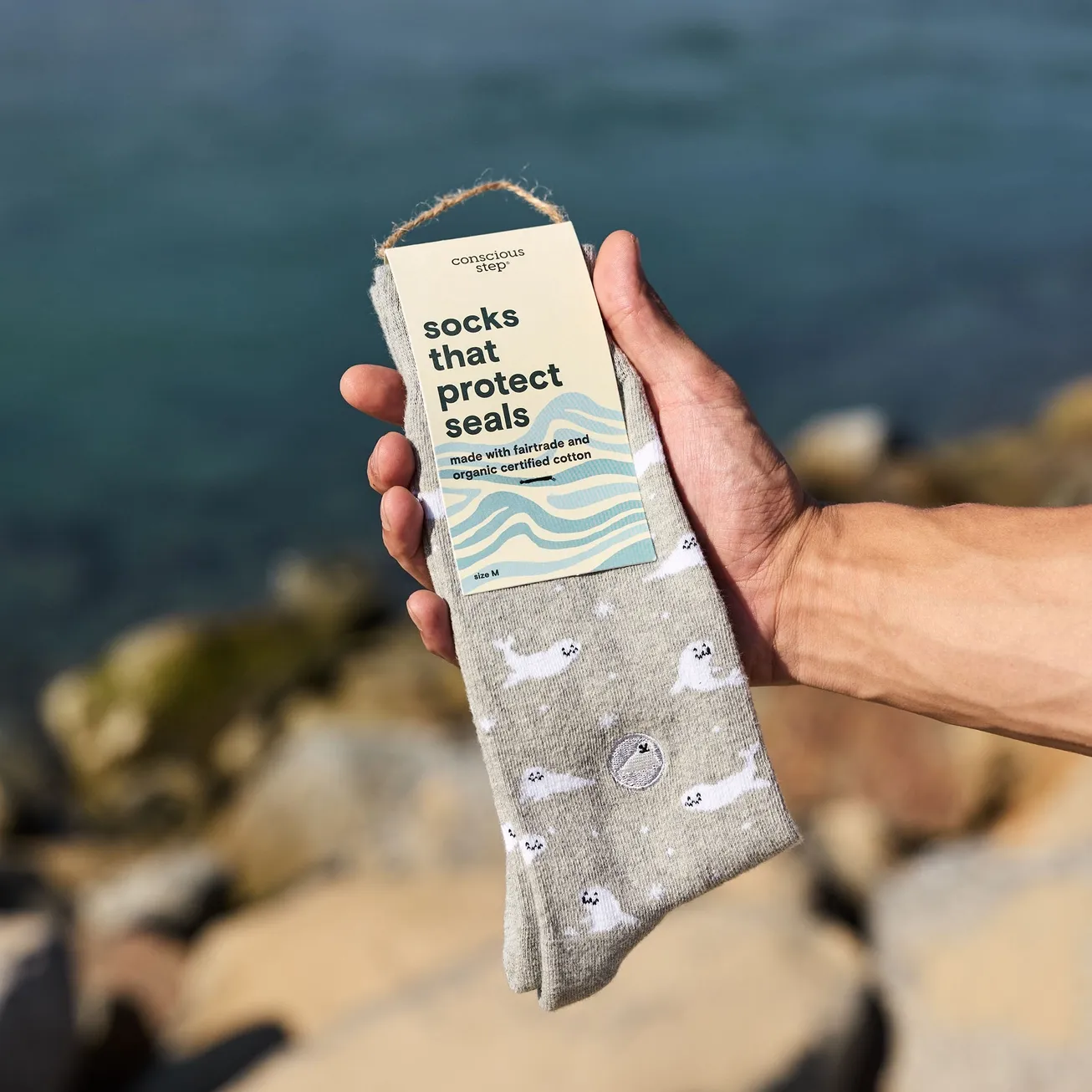 Crew Socks That Protect Seals, Size: Small