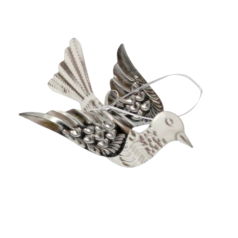 Embossed Tin Dove Ornament