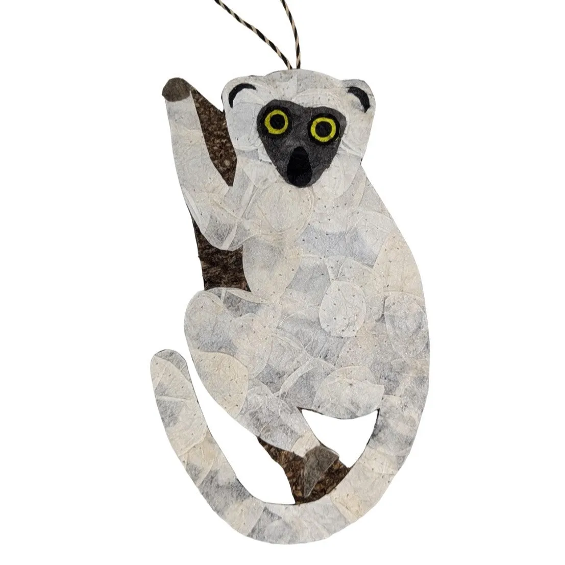 Silky Sifaka Lemur Wild Silk Ornament