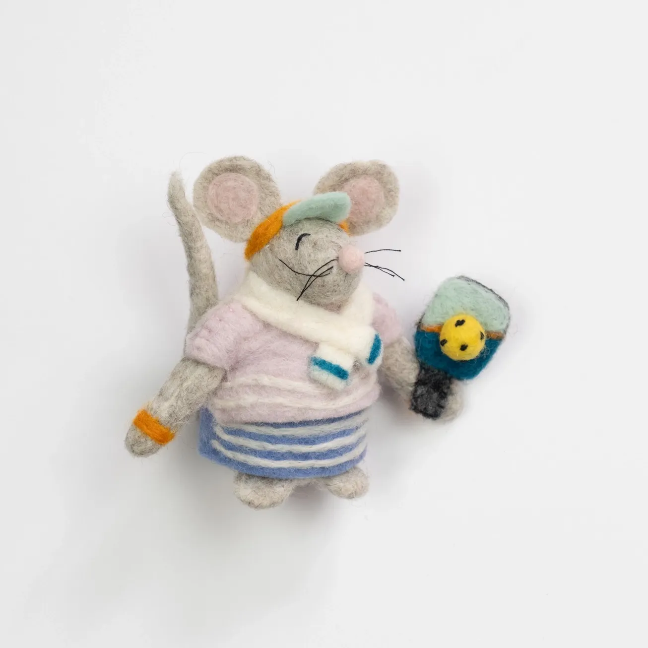 Pickleball Mouse Felt Ornament