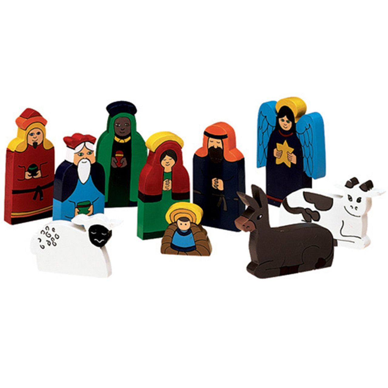 Bright Wood Christmas Nativity