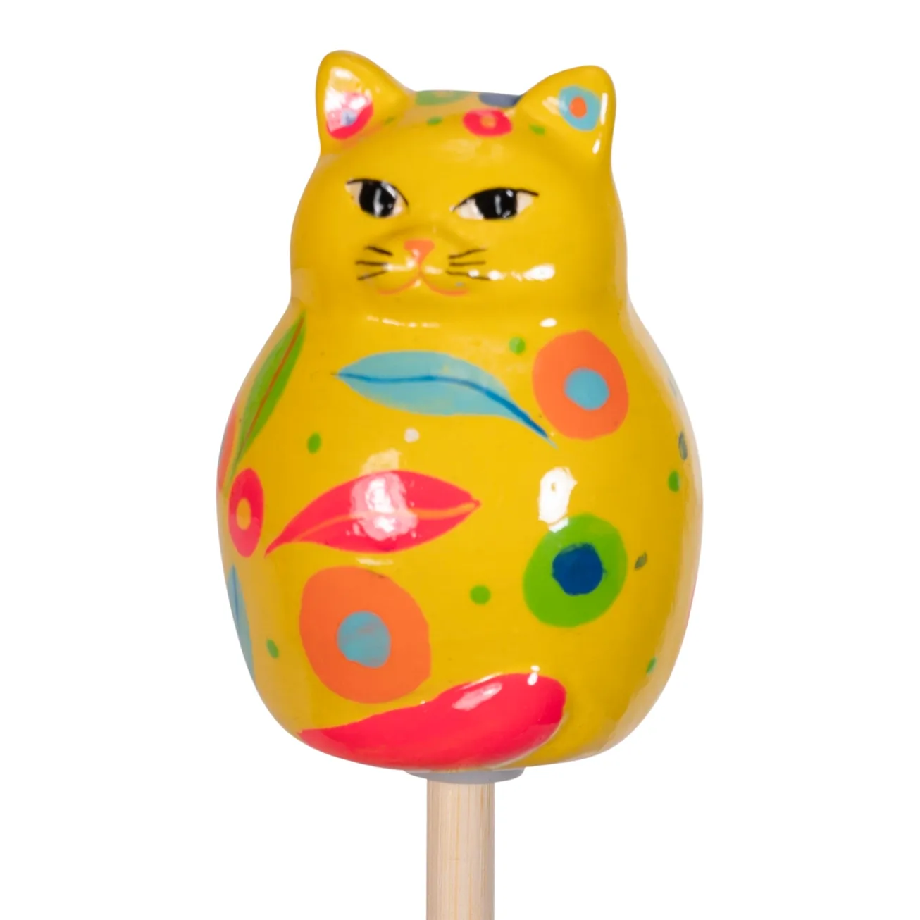 Confetti Ceramic Cat Plant Stake