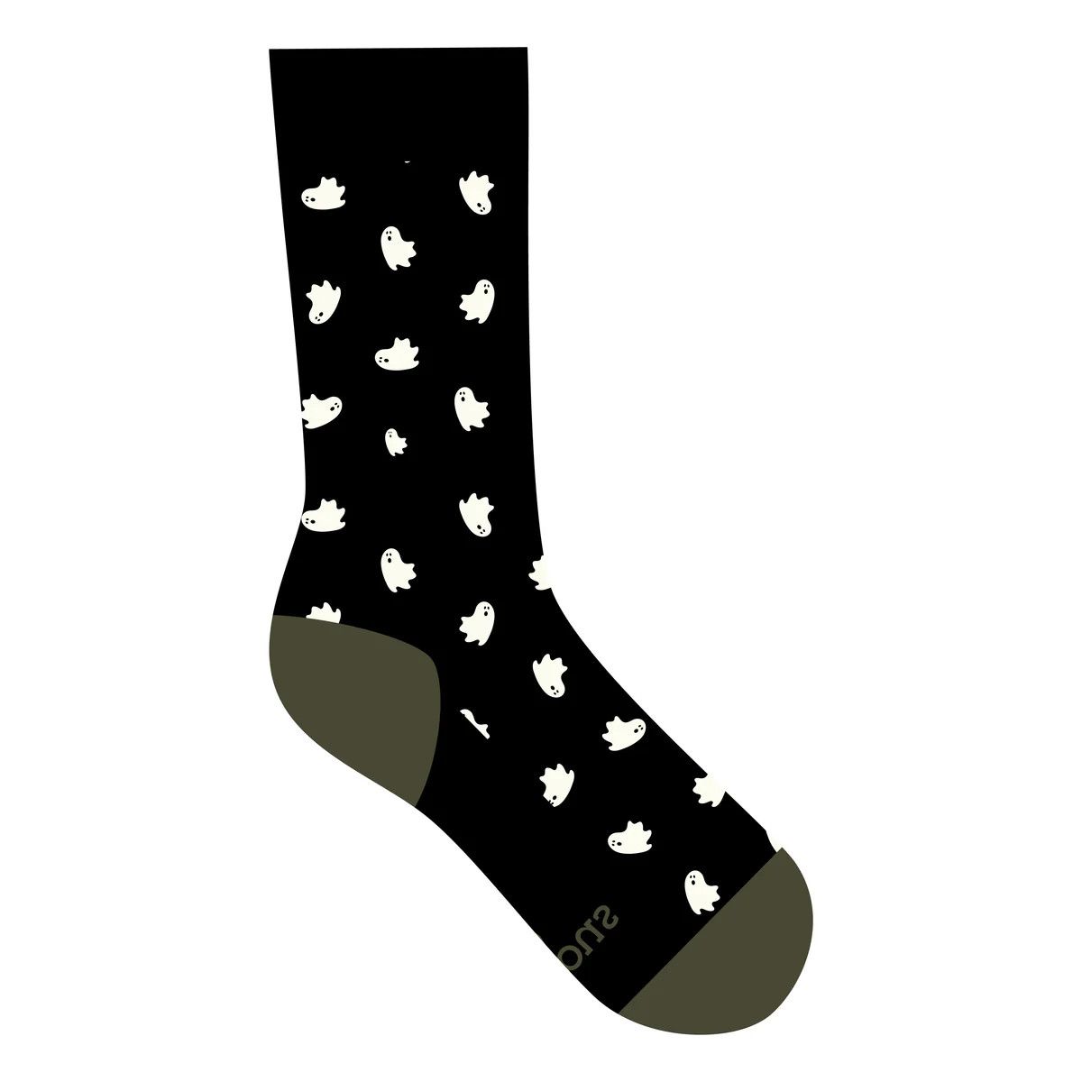 Crew Socks That Support Mental Health Ghosts, Size: Small