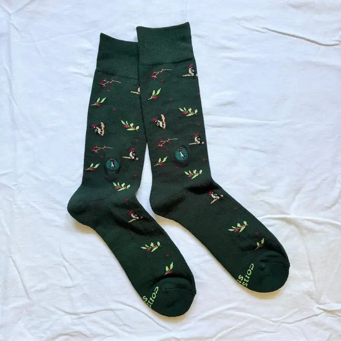 Crew Socks That Protect Woodpeckers, Size: Small