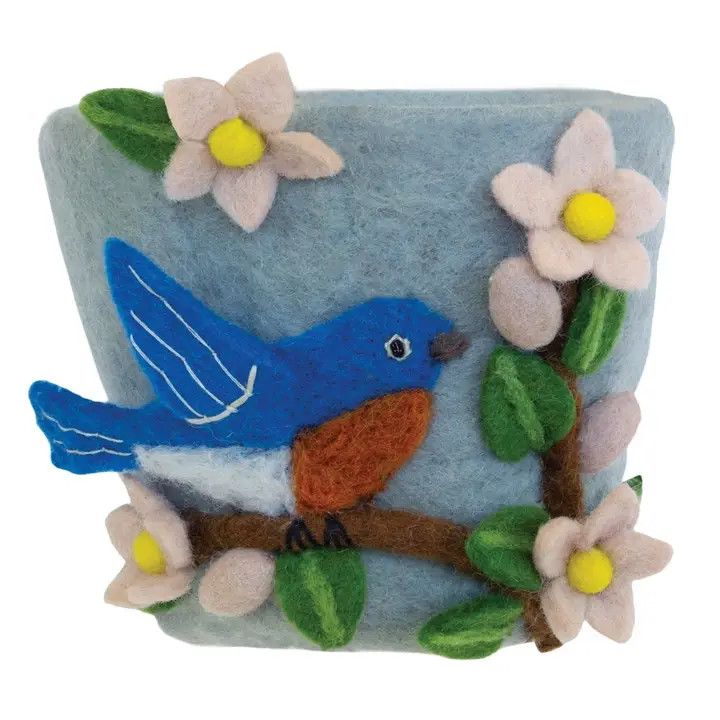 Magnolia &amp; Bluebird Felt Pot