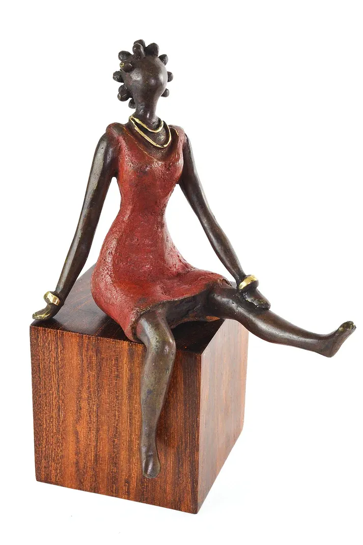 La Femme En Rouge Lost Wax Bronze