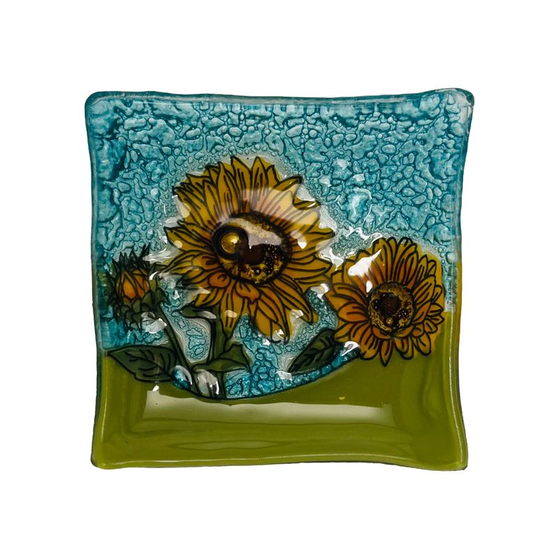 Sunflower Glass Dish
