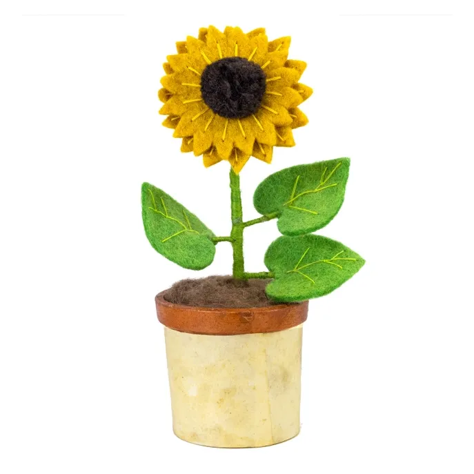 Sunflower Potted Felt Flower