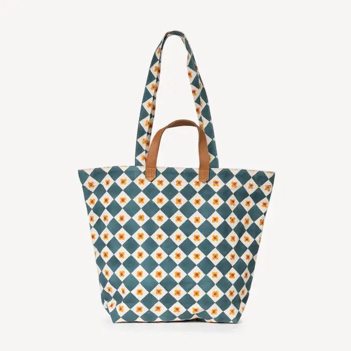 Block Print Carryall Tote  X Tony Darling