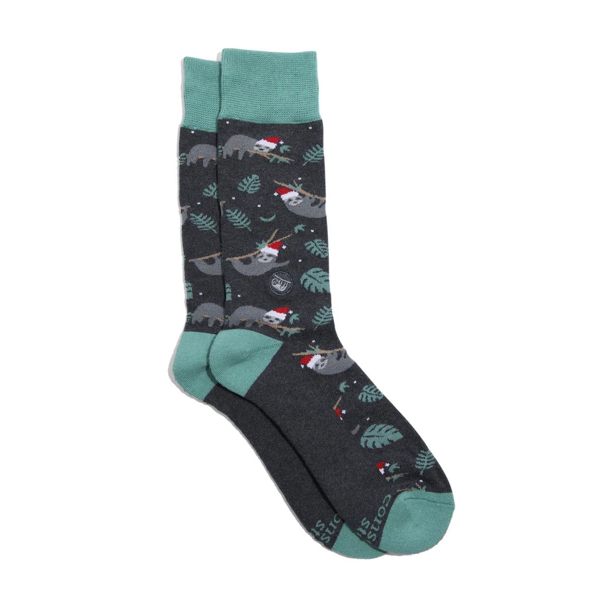 Crew Socks That Protect Sloths Holiday, Size: Small