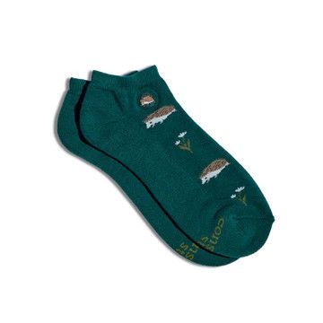 Ankle Socks That Protect Pollinators Hedgehogs, Size: Small