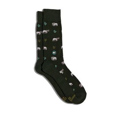 Crew Socks That Protect Elephants, Size: Small