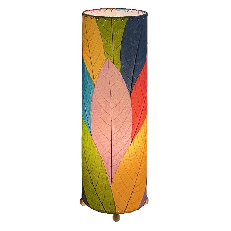 Cylinder Cocoa Leaf Lamp 24&quot; - Multi
