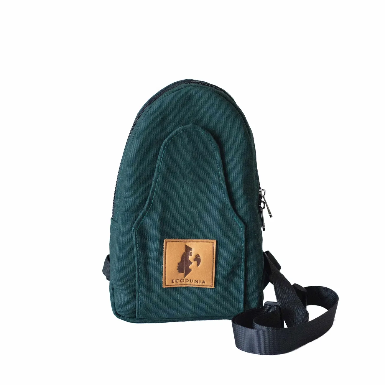 Canvas Crossbody Mini Sling - Forest Green